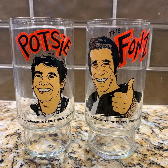 Happy Days Dining Vintage 977 The Fonz And Potsie Dr Pepper